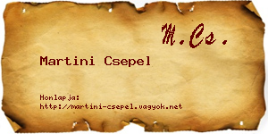 Martini Csepel névjegykártya